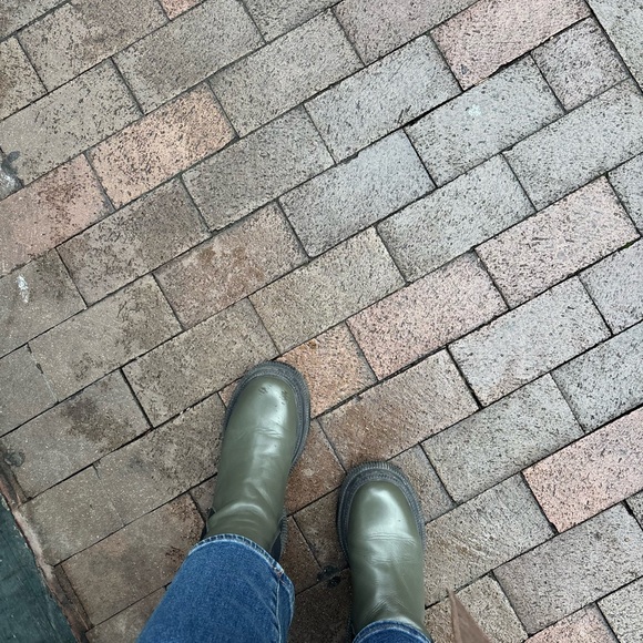 GANNI LEATHER CREEPER BOOTS - Picture 5 of 6